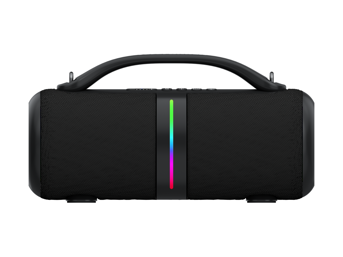 TELEFUNKEN STEREO ONE - App-gesteuerter Bluetooth Speaker mit TWS Kopplung, TF-Kartensteckplatz, IPX6 Spritzwassergeschützt, Magnetfüße