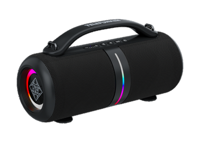 STEREO ONE - Bluetooth Lautsprecher mit TWS Kopplung, microSD-Kartenslot, IPX6 Spritzwassergeschützt, Magnetfüße