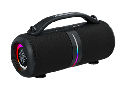 TELEFUNKEN STEREO ONE - Bluetooth Lautsprecher mit TWS Kopplung, microSD-Kartenslot, IPX6 Spritzwassergeschützt, Magnetfüße