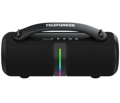 TELEFUNKEN STEREO ONE - Bluetooth Lautsprecher mit TWS Kopplung, microSD-Kartenslot, IPX6 Spritzwassergeschützt, Magnetfüße