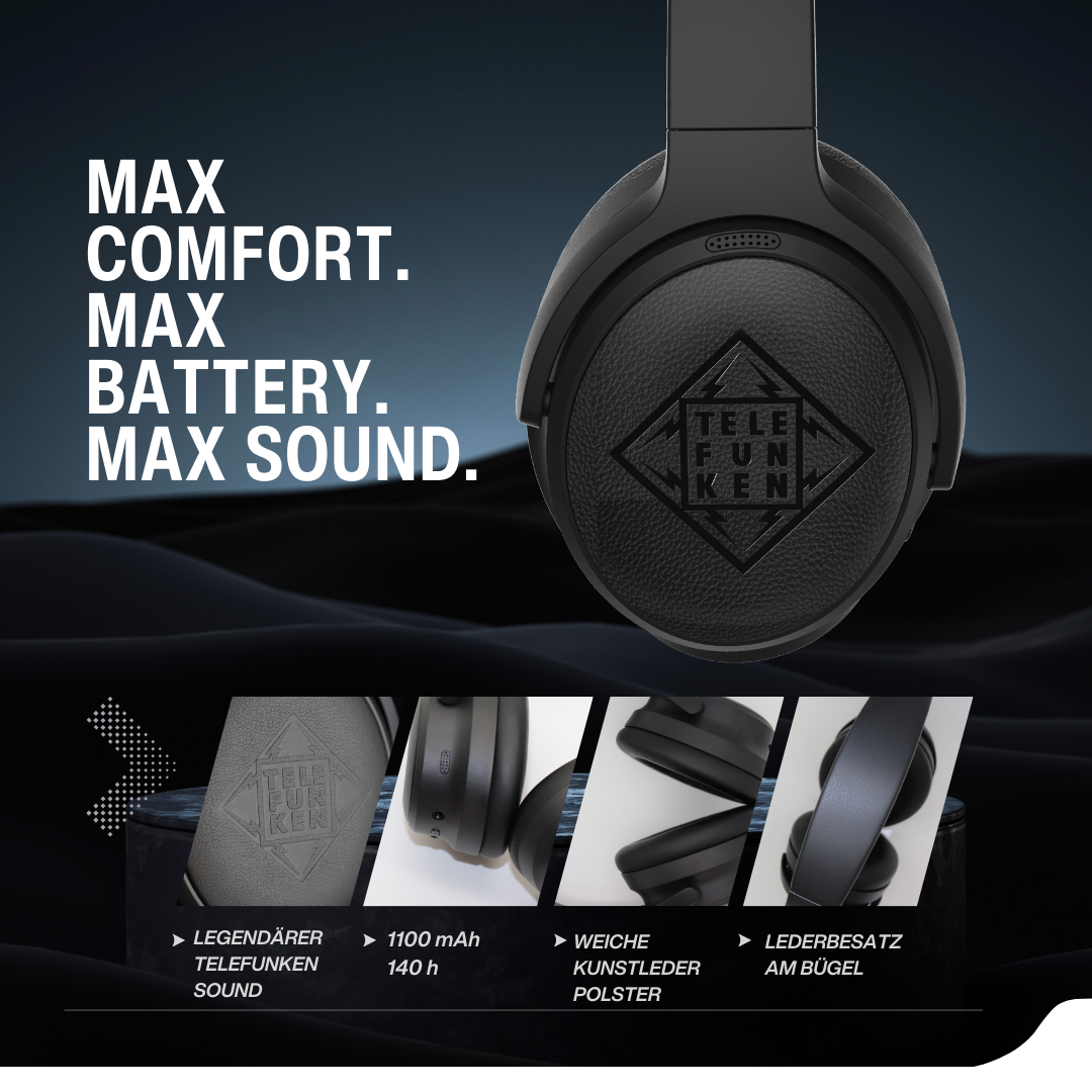 TELEFUNKEN ARCO STYLE - Active Noise Cancelling Bluetooth Kopfhörer - BT 6.0